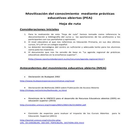 Hoja de ruta para la implantacion de la utilización de los rea en un centro e...