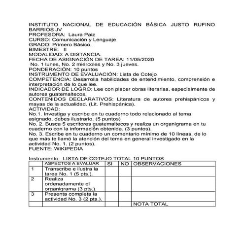 Profesora Laura Paiz