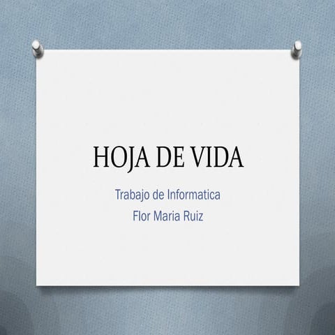 Hoja de vida