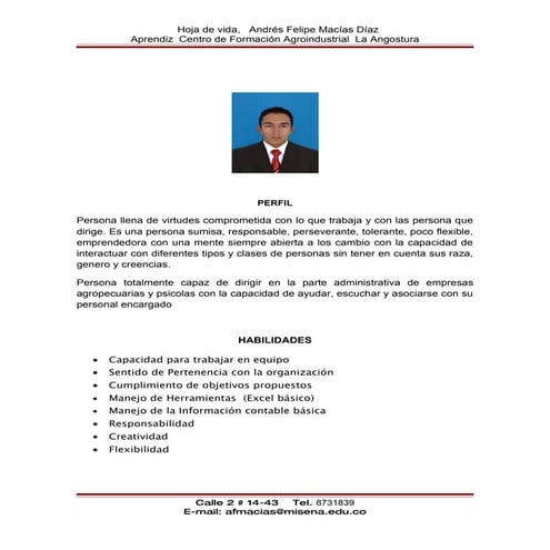 Hoja de vida de macias.