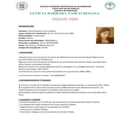 Hoja de vida informatica | PDF