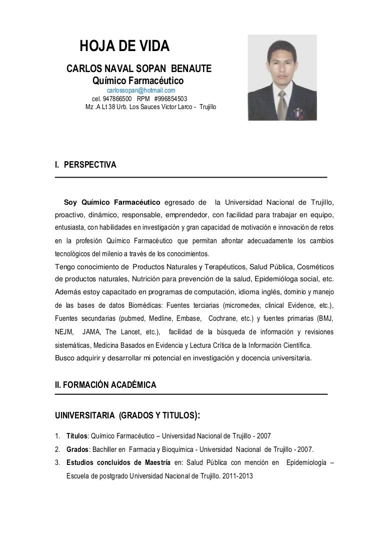 Hoja de vida sopan 2014