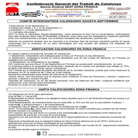 Hoja informativa cgt 4 7-2014