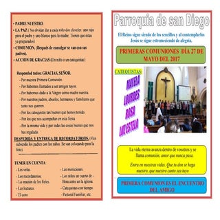 GUIÓN PARA LA CELEBRACION DE LA PRI...