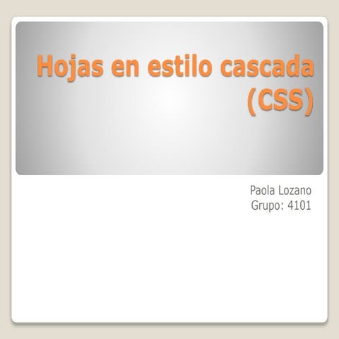 Hojas en estilo cascada