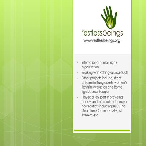 Restless Beings Rohingya Advocacy