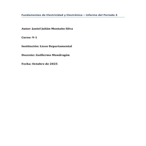 Eléctricidad fundamentos de clase de tecnología