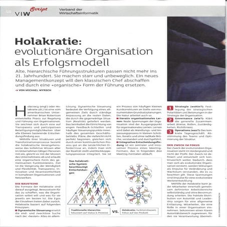 Holakratie: evolutionäres Organisation als Erfolgsmodell
