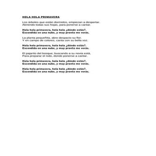 Hola hola primavera