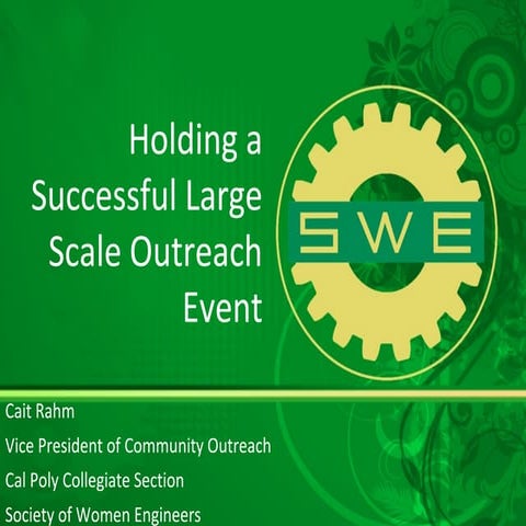 Holding a Successful Large Scale Outreach Event