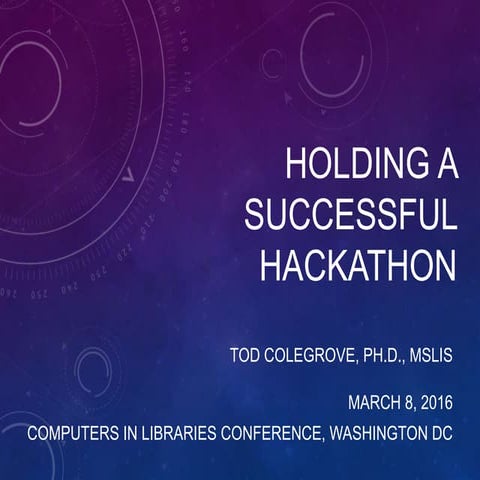 Holding a Successful Hackathon