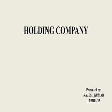 Holding company