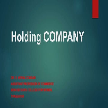 Holding company continue 1