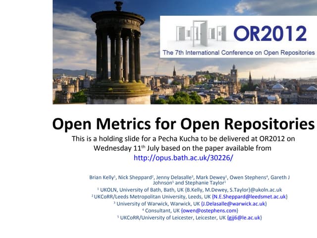 Open Metrics for Open Repositories ...