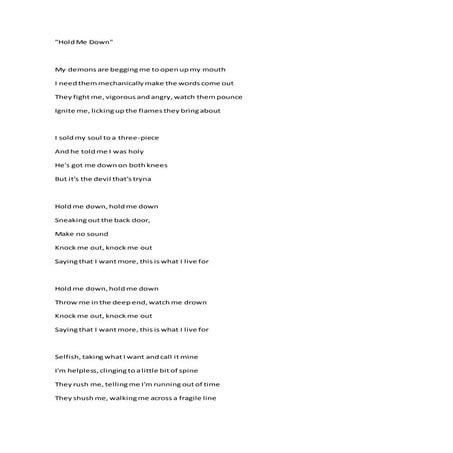 Hold me down by halsey analysis