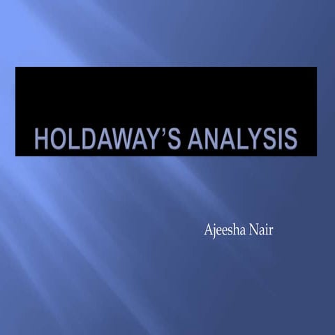 Holdway's analysis