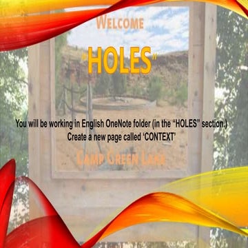 Holes - context lessons x 4