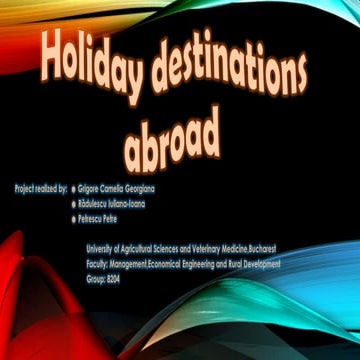 Holiday destinations-abroad