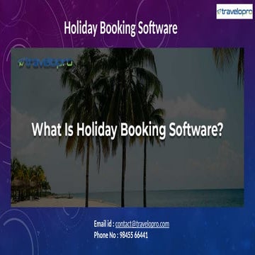 Holiday Booking Software | Holiday Reservation System