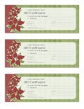 Holiday Gift Certificate (Poinsettia Design)