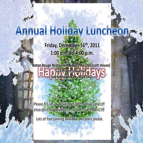 Holiday invite 2011