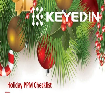 Holiday PPM Checklist