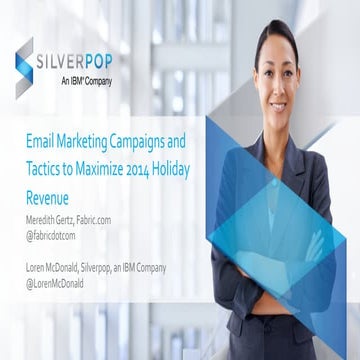 Holiday retail email marketing tips aima silverpop fabric.com silverpop