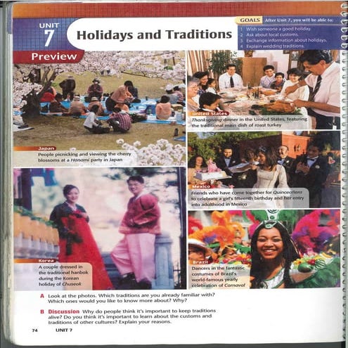 Holidays and traditions intermediate