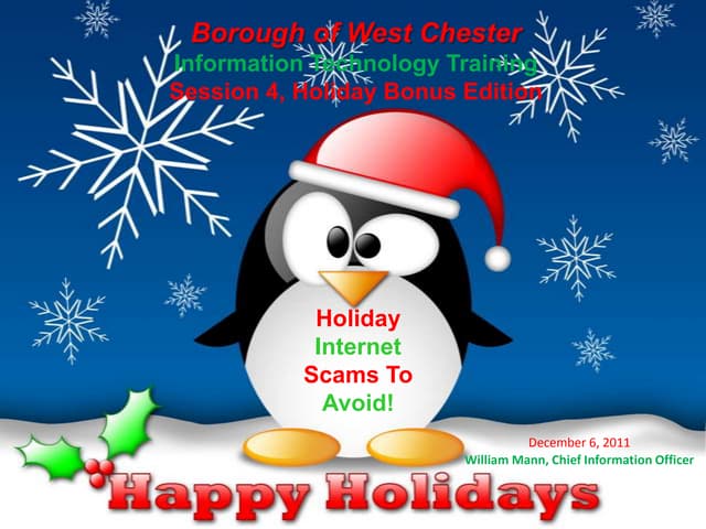 Holiday scams