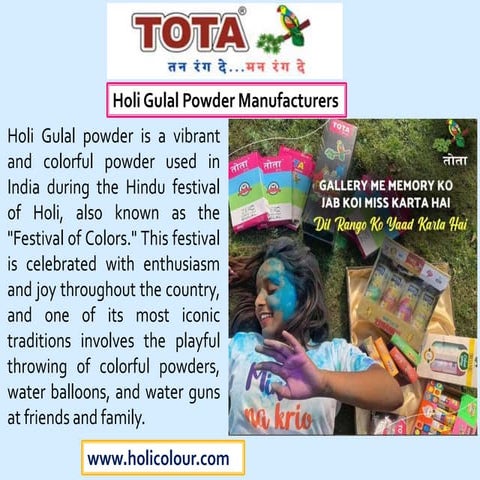 Holi Gulal Powder safe for the skin and eco-friendly.pdf