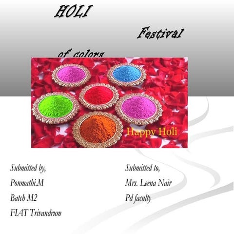 Presentation on Holi