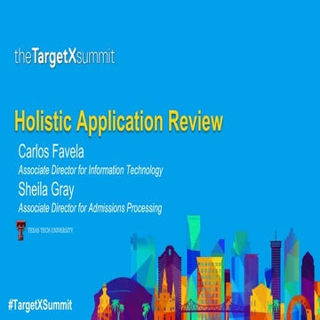 Holistic Application Review in TargetX