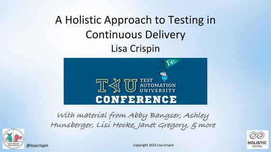 A Holistic Approach to Testing in Continuous Delivery