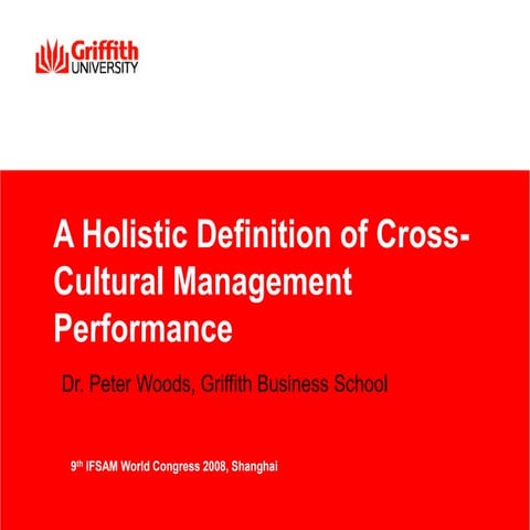 Holistic Cross-Cultural Management