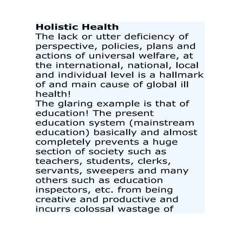 Holistic Health For Orkut