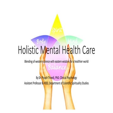 Holistic mental health care East West Integrated Approach for ...