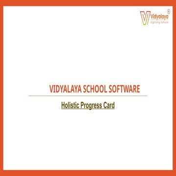 Holistic Progress Card - Vidyalaya School Software