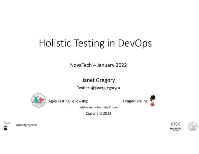 Holistic testing in DevOps