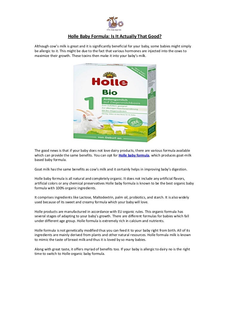 organic baby food holle