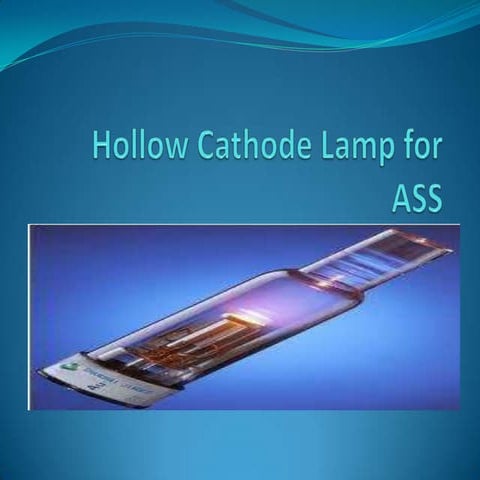 Hollow cathode lamp for ass
