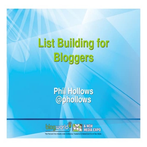 List Building for Bloggers