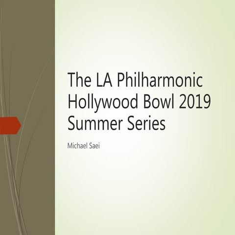 The LA Philharmonic Hollywood Bowl 2019 Summer Series