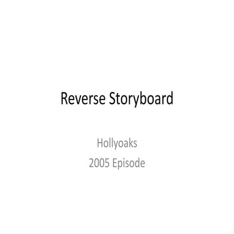 Hollyoaks storyboard