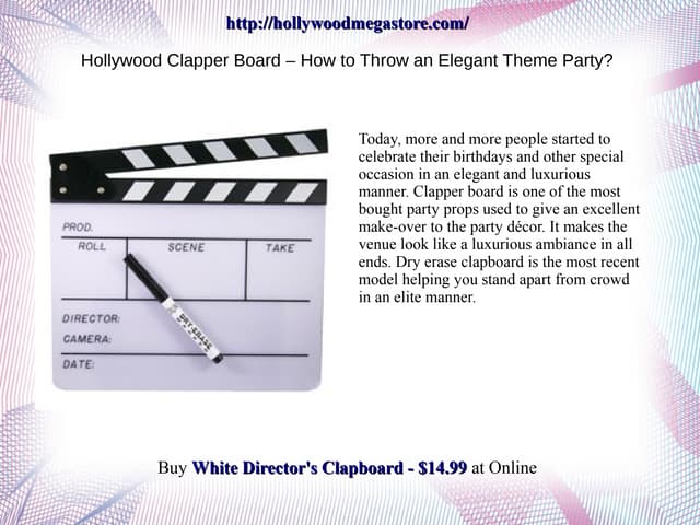 Hollywood clapper board – how to th...