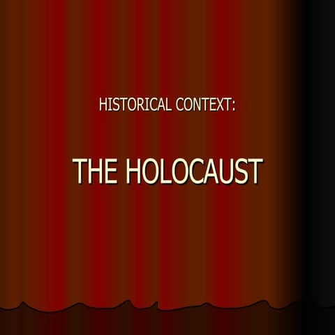 Holocaust Background Information