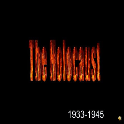 Holocaust overview ppt