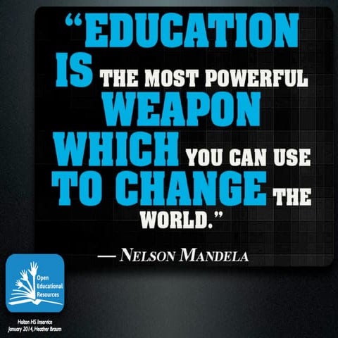 Open Education Resources and the Open Web: Collaborating & sharing for studen...