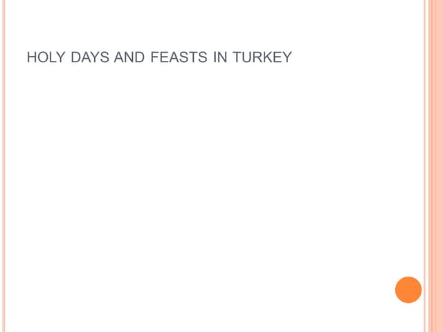 Holy days and feasts in turkey