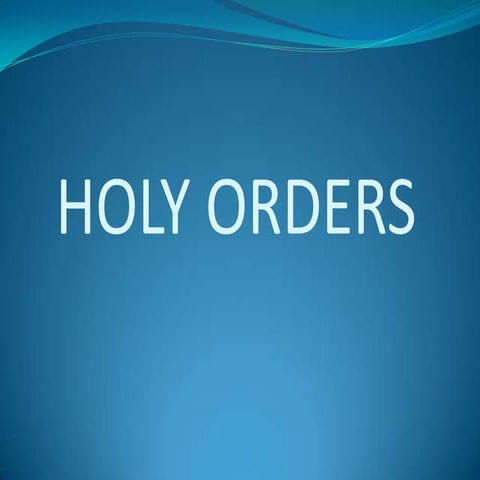 Holy orders