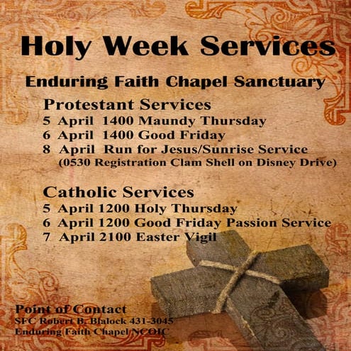 Holy week flyer